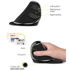DELUX M618 Plus 2.4G 1600DPI Wireless Portable Vertical Ergonomic Mouse, 1600DPI Wireless