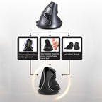 DELUX M618 Plus 2.4G 1600DPI Wireless Portable Vertical Ergonomic Mouse, 1600DPI Wireless