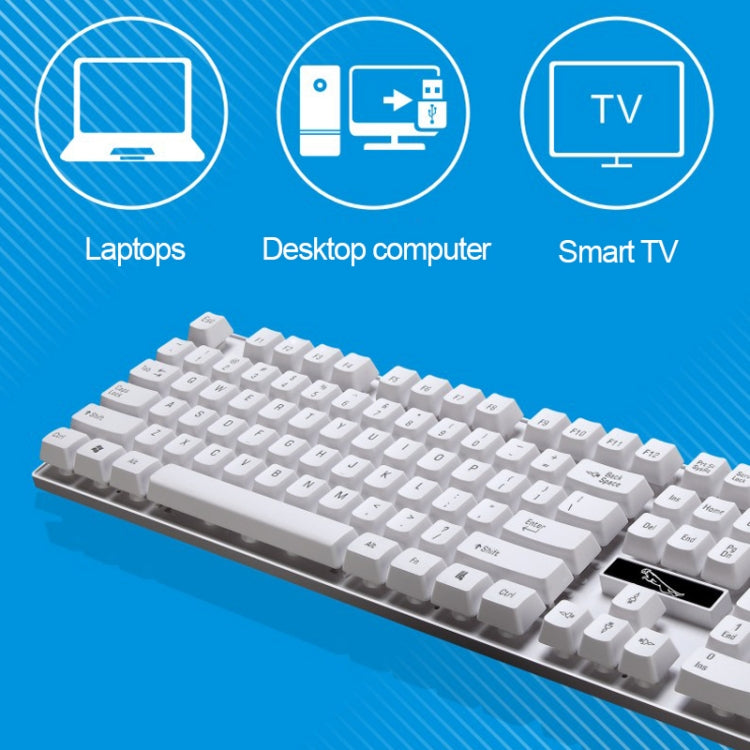 ZGB Q17 104 Keys USB Wired Suspension Gaming Office Keyboard for Laptop, PC