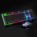 ZGB G21 1600 DPI Professional Wired Colorful Backlight Mechanical Feel Suspension Keyboard + Optical Mouse Kit for Laptop, PC