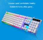 ZGB G21 1600 DPI Professional Wired Colorful Backlight Mechanical Feel Suspension Keyboard + Optical Mouse Kit for Laptop, PC