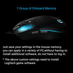 Logitech G102 6-keys RGB Glowing 6000DPI Five-speed Adjustable Wired Optical Gaming Mouse, Length: 2m, G102, G102 (White)