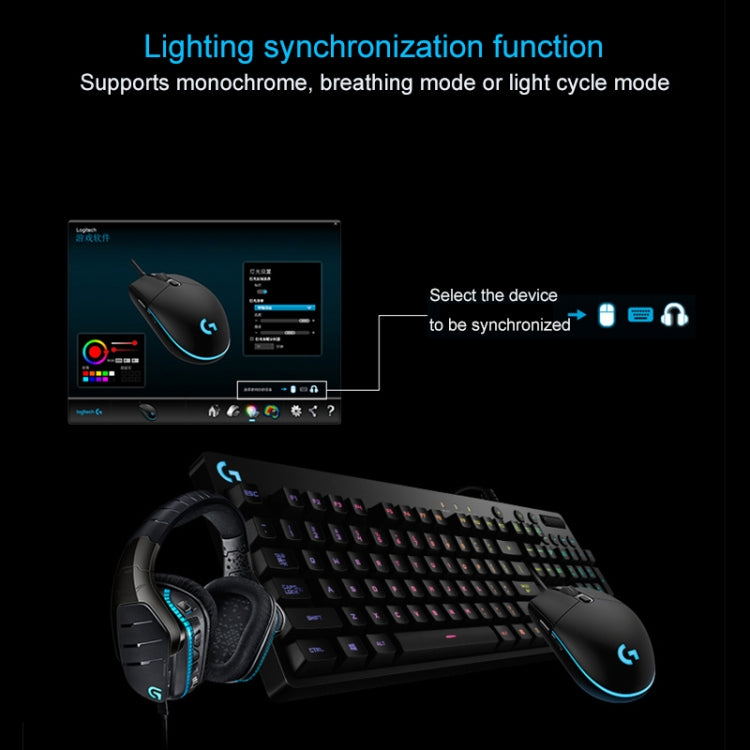 Logitech G102 6-keys RGB Glowing 6000DPI Five-speed Adjustable Wired Optical Gaming Mouse, Length: 2m, G102, G102 (White)