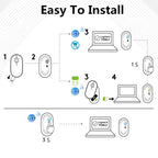Logitech Pebble Cobblestone Shape Thin 3-keys 1000DPI Mute Wireless Bluetooth Optical Mouse, Wireless Range: 10m