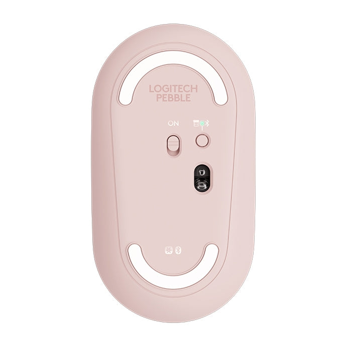 Logitech Pebble Cobblestone Shape Thin 3-keys 1000DPI Mute Wireless Bluetooth Optical Mouse, Wireless Range: 10m