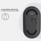 Logitech Pebble Cobblestone Shape Thin 3-keys 1000DPI Mute Wireless Bluetooth Optical Mouse, Wireless Range: 10m