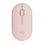 Logitech Pebble Cobblestone Shape Thin 3-keys 1000DPI Mute Wireless Bluetooth Optical Mouse, Wireless Range: 10m