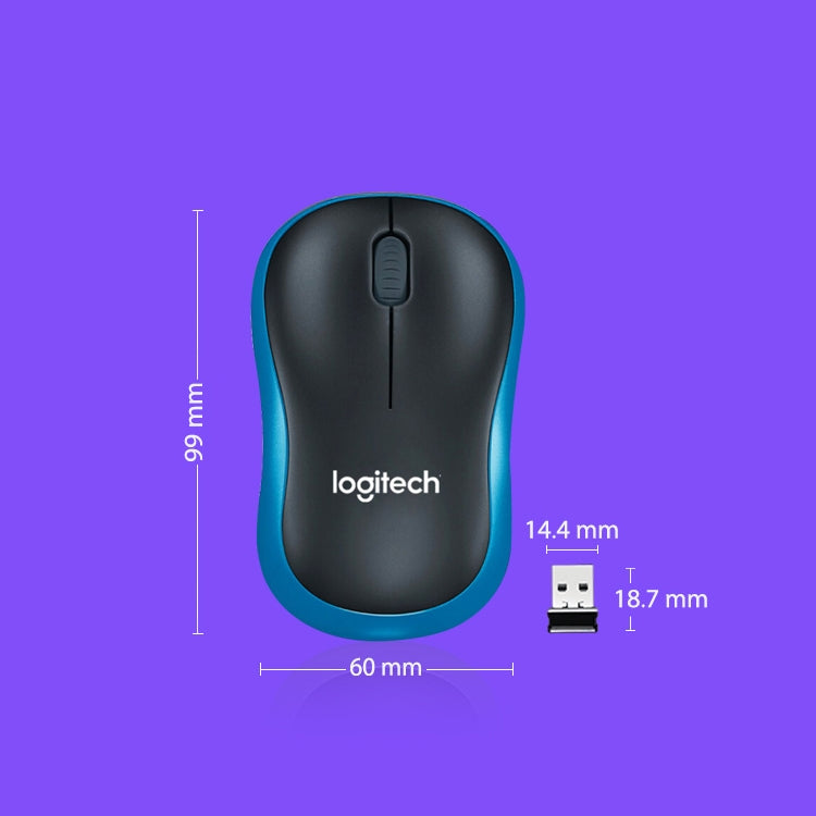 Logitech M186 Wireless Mouse Office Power Saving USB Laptop Desktop Computer Universal