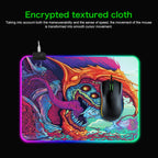 Computer Monster Pattern Illuminated Mouse Pad, Size: 35 x 25 x 0.4cm, 35 x 25 x 0.4cm