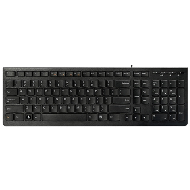 Lenovo K5819 Office Simple Ultra-thin Wired Keyboard, K5819 (Black), K5819 (White)