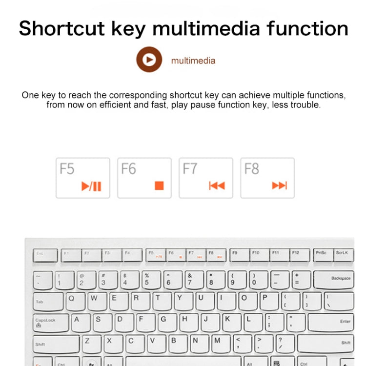 Lenovo K5819 Office Simple Ultra-thin Wired Keyboard, K5819 (Black), K5819 (White)