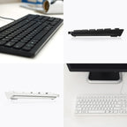 Lenovo K5819 Office Simple Ultra-thin Wired Keyboard, K5819 (Black), K5819 (White)