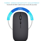 HXSJ M80 2.4GHz Wireless 1600DPI Three-speed Adjustable Optical Mute Mouse, Black, Grey, Gold, Rose Gold, Silver, White