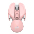 HXSJ T37 2.4GHz 1600dpi 3-modes Adjustable Wireless Mute Mouse, T37 Black, T37 Pink