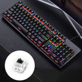 YINDIAO Classic Square Keys Mixed Light USB Mechanical Gaming Wired Keyboard, Black Shaft, Square Keys,Black Shaft (Black)