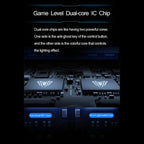 AULA F2088 108 Keys Mixed Light Mechanical Blue Switch Wired USB Gaming Keyboard with Metal Button, Blue Switch Black