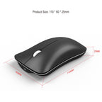 HXSJ T23 Bluetooth 5.0 + Bluetooth 3.0 + 2.4GHz Wireless Three Modes 4-Keys 1600 DPI Adjustable Ergonomics Optical Mouse, T23 Black, T23 Gold, T23 Blue