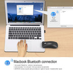 HXSJ T23 Bluetooth 5.0 + Bluetooth 3.0 + 2.4GHz Wireless Three Modes 4-Keys 1600 DPI Adjustable Ergonomics Optical Mouse, T23 Black, T23 Gold, T23 Blue