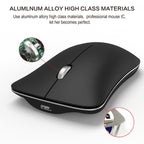 HXSJ T23 Bluetooth 5.0 + Bluetooth 3.0 + 2.4GHz Wireless Three Modes 4-Keys 1600 DPI Adjustable Ergonomics Optical Mouse, T23 Black, T23 Gold, T23 Blue
