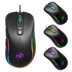HXSJ J300 7 Keys RGB Lighting Programmable Gaming Wired Mouse, J300