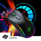 HXSJ J300 7 Keys RGB Lighting Programmable Gaming Wired Mouse, J300