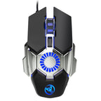 HXSJ J700 Colorful Lighting Programmable E-sports Gaming Wired Mouse, J700
