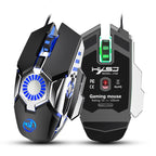 HXSJ J700 Colorful Lighting Programmable E-sports Gaming Wired Mouse, J700