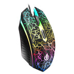 SHIPADOO D620 1600 DPI Three-speed Adjustable Four-button Cool Colorful Respiration Light Gaming Wired Mouse