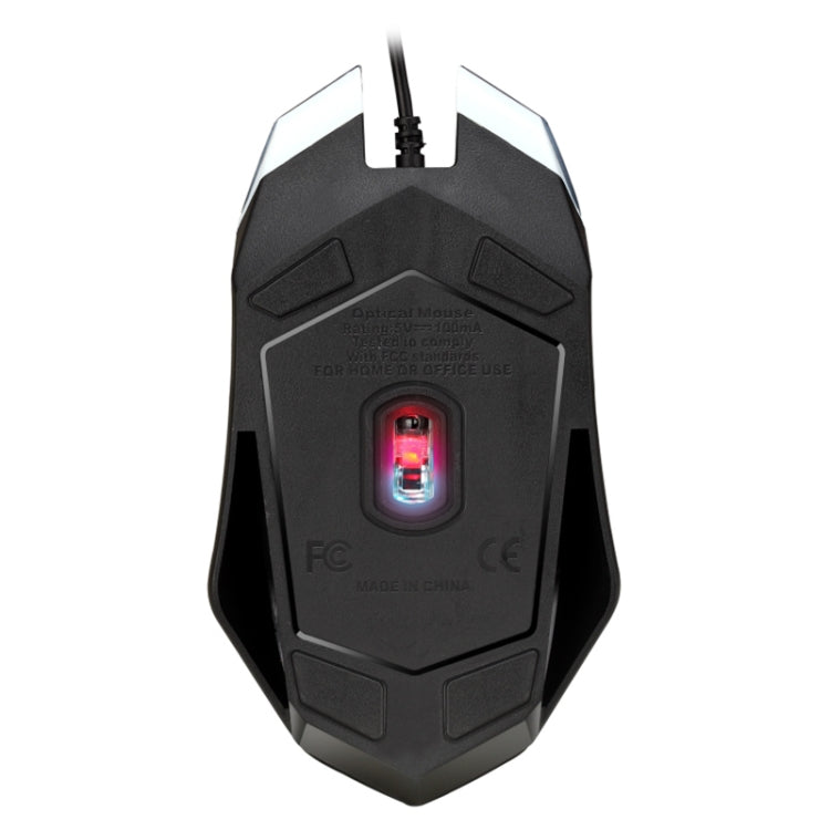 SHIPADOO D620 1600 DPI Three-speed Adjustable Four-button Cool Colorful Respiration Light Gaming Wired Mouse