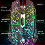 SHIPADOO D620 1600 DPI Three-speed Adjustable Four-button Cool Colorful Respiration Light Gaming Wired Mouse