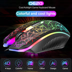 SHIPADOO D620 1600 DPI Three-speed Adjustable Four-button Cool Colorful Respiration Light Gaming Wired Mouse