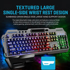 SHIPADOO GK70 Wired RGB Floating Detachable Hand Rest Character Rainbow Translucent Gaming Keyboard, Rainbow Translucent