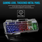 SHIPADOO GK70 Wired RGB Floating Detachable Hand Rest Character Rainbow Translucent Gaming Keyboard, Rainbow Translucent