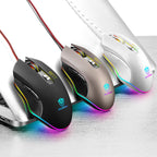 SHIPADOO GM3 3600 DPI Four-speed Adjustable Four-button Cool Colorful Respiration Light Gaming Wired Mouse