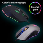 SHIPADOO GM3 3600 DPI Four-speed Adjustable Four-button Cool Colorful Respiration Light Gaming Wired Mouse