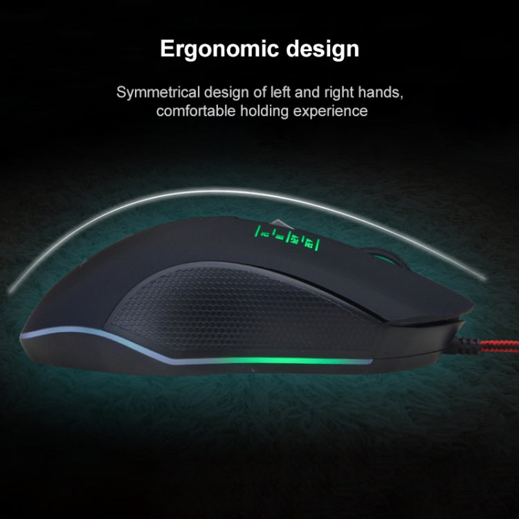SHIPADOO GM3 3600 DPI Four-speed Adjustable Four-button Cool Colorful Respiration Light Gaming Wired Mouse