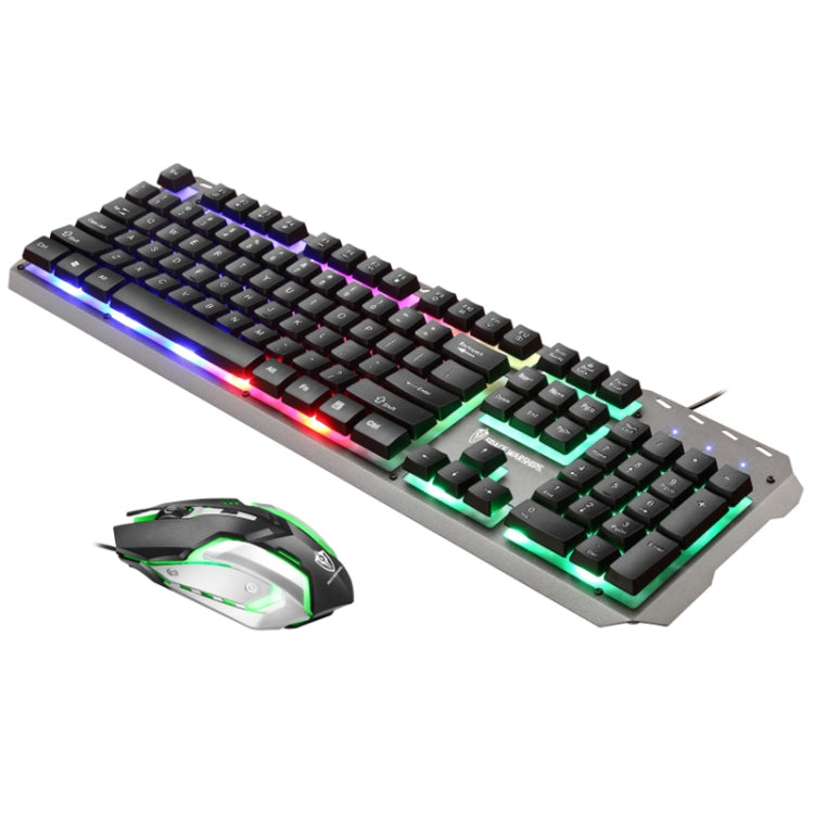 SHIPADOO GT500 1000 DPI 104-key Wired RGB Gaming Color Backlight Metal Feel Suspension Keyboard Mouse Kit for Laptop, PC