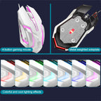 SHIPADOO GT500 1000 DPI 104-key Wired RGB Gaming Color Backlight Metal Feel Suspension Keyboard Mouse Kit for Laptop, PC