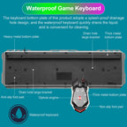 SHIPADOO GT500 1000 DPI 104-key Wired RGB Gaming Color Backlight Metal Feel Suspension Keyboard Mouse Kit for Laptop, PC