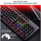 YINDIAO ZK-3 USB Mechanical Gaming Wired Keyboard, Black Shaft, Black Shaft
