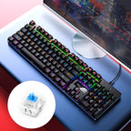YINDIAO ZK-3 USB Mechanical Gaming Wired Keyboard, Blue Shaft, Blue Shaft