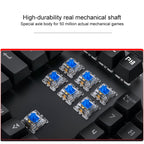 YINDIAO Classic Square Keys Mixed Light USB Mechanical Gaming Wired Keyboard, Blue Shaft, Square Keys,Blue Shaft (Black), Square Keys,Blue Shaft (White)