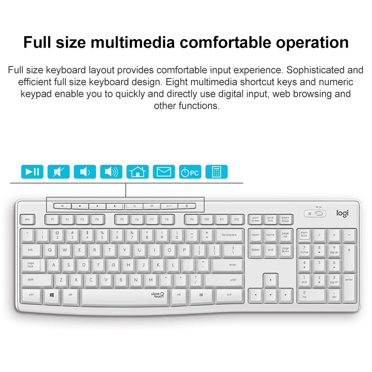 Logitech MK295 USB Wireless Silence Keyboard Mouse Set
