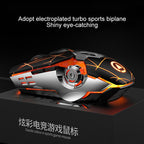 YINDIAO 3200DPI 4-modes Adjustable 7-keys RGB Light Wired Gaming Mechanical Mouse, Style: Silent Version, Style: Silent Version