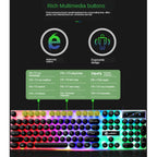 TX300 Mechanical Feel Backlight Punk Wired Keyboard Mouse Set