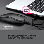 HXSJ M90 2.4GHz Ultrathin Mute Rechargeable Dual Mode Wireless Bluetooth Notebook PC Mouse