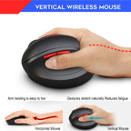 HXSJ T33 2.4GHz Ergonomic Optical Wireless Notebook PC Mouse