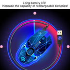 YINDIAO A7 2.4GHz 1600DPI 3-modes Adjustable 7-keys Rechargeable RGB Light Wireless Silent Gaming Mouse