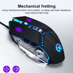 GM20 3200DPI 4-modes Adjustable 7-keys RGB Light Wired Gaming Mouse, GM20 Black, GM20 White