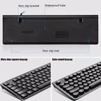 ZGB S500 Round Key USB Wired Computer Keyboard, Round Key (Black), Round Key (White)